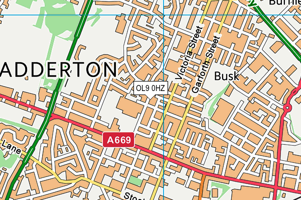 OL9 0HZ map - OS VectorMap District (Ordnance Survey) OL9 0HZ map - OS VectorMap District (Ordnance Survey)