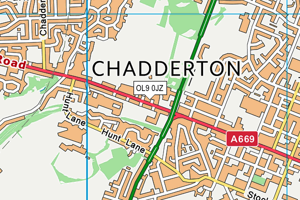 OL9 0JZ map - OS VectorMap District (Ordnance Survey) OL9 0JZ map - OS VectorMap District (Ordnance Survey)