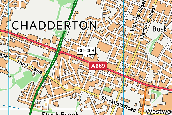 OL9 0LH map - OS VectorMap District (Ordnance Survey) OL9 0LH map - OS VectorMap District (Ordnance Survey)