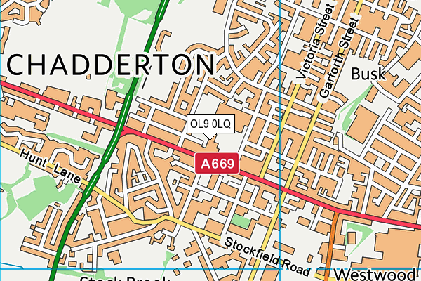OL9 0LQ map - OS VectorMap District (Ordnance Survey) OL9 0LQ map - OS VectorMap District (Ordnance Survey)