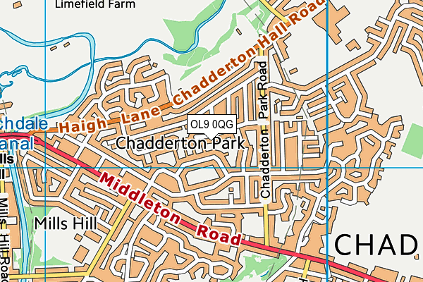 OL9 0QG map - OS VectorMap District (Ordnance Survey) OL9 0QG map - OS VectorMap District (Ordnance Survey)
