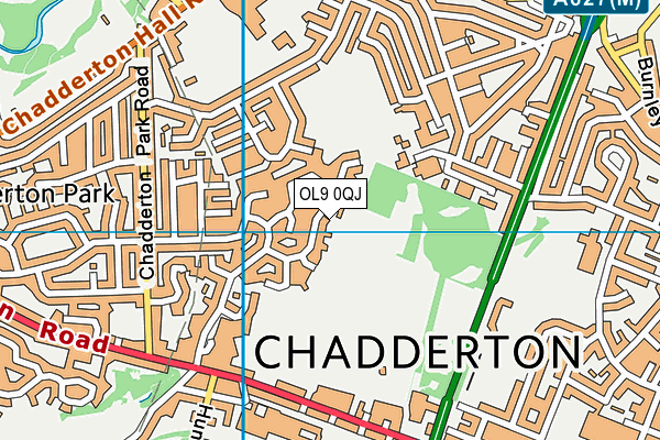 OL9 0QJ map - OS VectorMap District (Ordnance Survey) OL9 0QJ map - OS VectorMap District (Ordnance Survey)