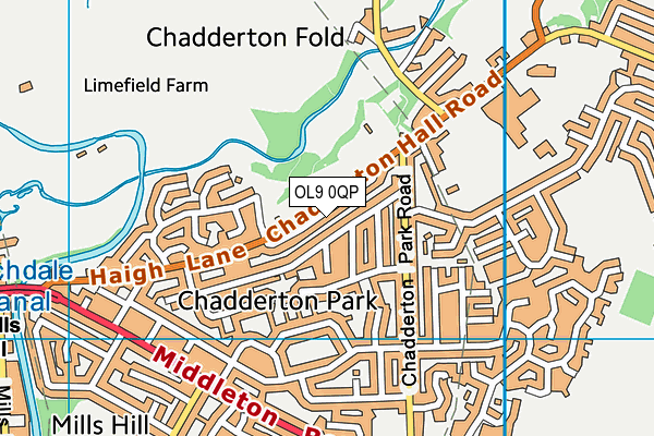 OL9 0QP map - OS VectorMap District (Ordnance Survey) OL9 0QP map - OS VectorMap District (Ordnance Survey)