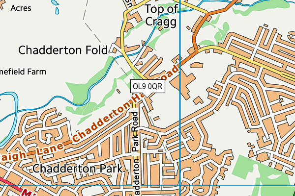 OL9 0QR map - OS VectorMap District (Ordnance Survey) OL9 0QR map - OS VectorMap District (Ordnance Survey)