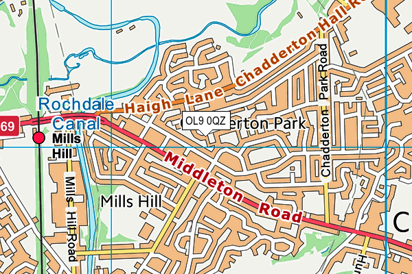 OL9 0QZ map - OS VectorMap District (Ordnance Survey) OL9 0QZ map - OS VectorMap District (Ordnance Survey)