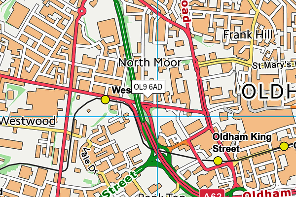 OL9 6AD map - OS VectorMap District (Ordnance Survey) OL9 6AD map - OS VectorMap District (Ordnance Survey)