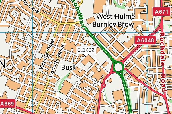 OL9 6QZ map - OS VectorMap District (Ordnance Survey) OL9 6QZ map - OS VectorMap District (Ordnance Survey)