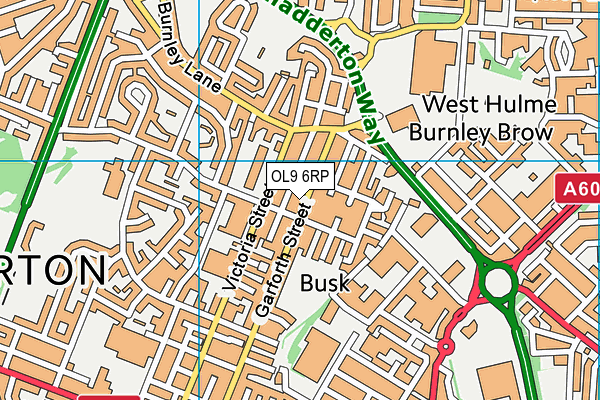 OL9 6RP map - OS VectorMap District (Ordnance Survey) OL9 6RP map - OS VectorMap District (Ordnance Survey)