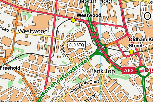 OL9 6TQ map - OS VectorMap District (Ordnance Survey) OL9 6TQ map - OS VectorMap District (Ordnance Survey)