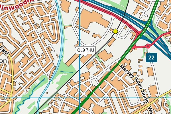 OL9 7HU map - OS VectorMap District (Ordnance Survey) OL9 7HU map - OS VectorMap District (Ordnance Survey)