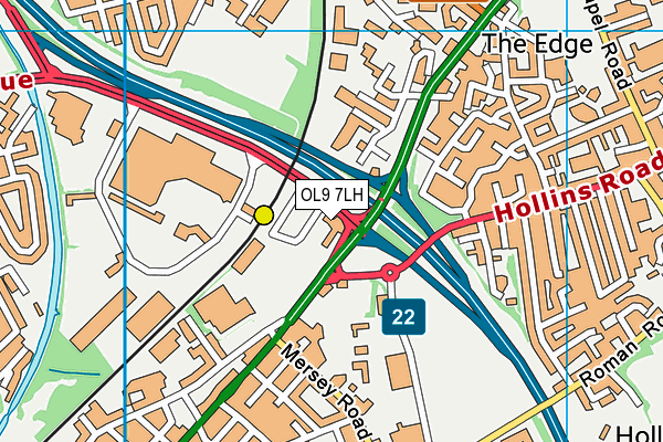 OL9 7LH map - OS VectorMap District (Ordnance Survey) OL9 7LH map - OS VectorMap District (Ordnance Survey)