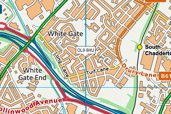 OL9 8HU map - OS VectorMap District (Ordnance Survey)