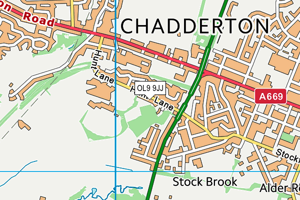 OL9 9JJ map - OS VectorMap District (Ordnance Survey) OL9 9JJ map - OS VectorMap District (Ordnance Survey)