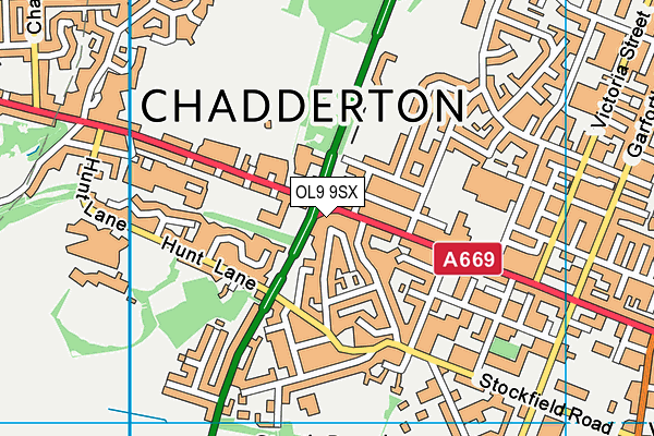 OL9 9SX map - OS VectorMap District (Ordnance Survey) OL9 9SX map - OS VectorMap District (Ordnance Survey)