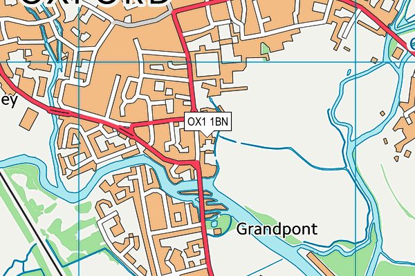 OX1 1BN map - OS VectorMap District (Ordnance Survey) OX1 1BN map - OS VectorMap District (Ordnance Survey)