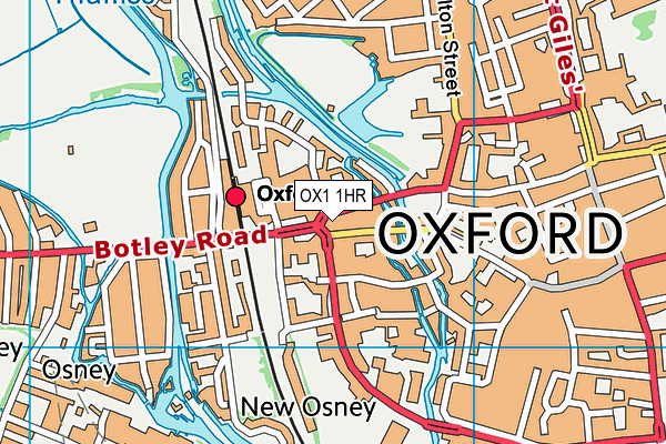 OX1 1HR map - OS VectorMap District (Ordnance Survey) OX1 1HR map - OS VectorMap District (Ordnance Survey)