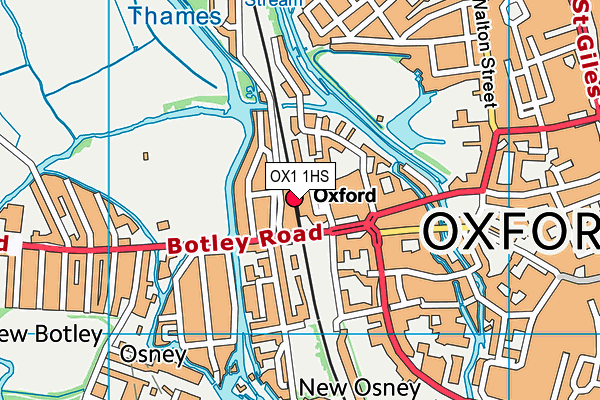 OX1 1HS map - OS VectorMap District (Ordnance Survey) OX1 1HS map - OS VectorMap District (Ordnance Survey)