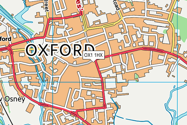 OX1 1HX map - OS VectorMap District (Ordnance Survey) OX1 1HX map - OS VectorMap District (Ordnance Survey)