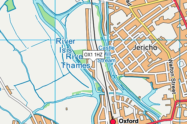 OX1 1HZ map - OS VectorMap District (Ordnance Survey) OX1 1HZ map - OS VectorMap District (Ordnance Survey)