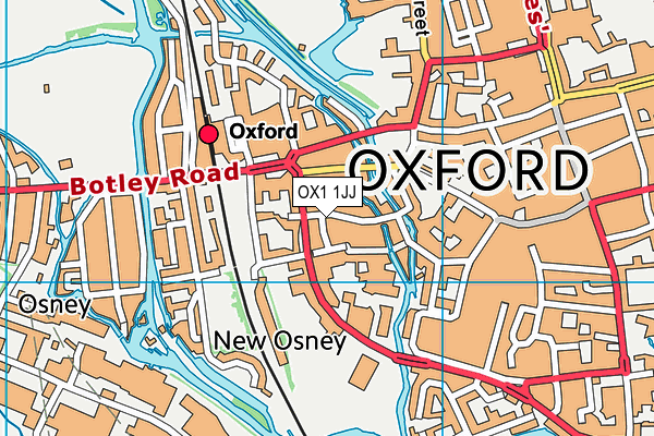 OX1 1JJ map - OS VectorMap District (Ordnance Survey) OX1 1JJ map - OS VectorMap District (Ordnance Survey)