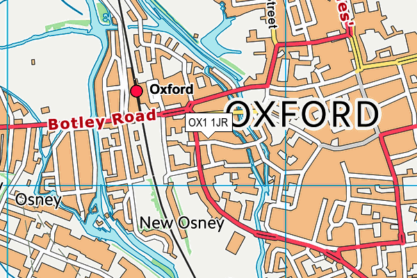 OX1 1JR map - OS VectorMap District (Ordnance Survey) OX1 1JR map - OS VectorMap District (Ordnance Survey)