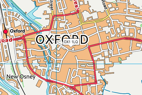 OX1 1LQ map - OS VectorMap District (Ordnance Survey) OX1 1LQ map - OS VectorMap District (Ordnance Survey)