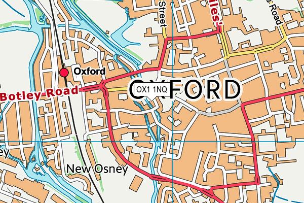 OX1 1NQ map - OS VectorMap District (Ordnance Survey) OX1 1NQ map - OS VectorMap District (Ordnance Survey)