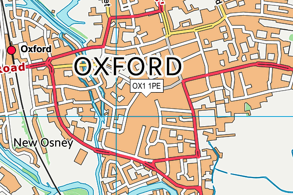 OX1 1PE map - OS VectorMap District (Ordnance Survey) OX1 1PE map - OS VectorMap District (Ordnance Survey)