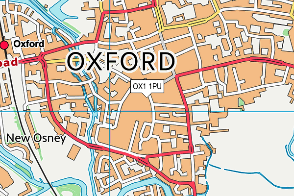 OX1 1PU map - OS VectorMap District (Ordnance Survey) OX1 1PU map - OS VectorMap District (Ordnance Survey)