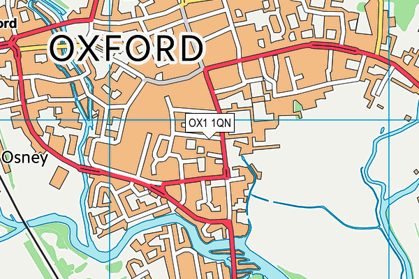 OX1 1QN map - OS VectorMap District (Ordnance Survey) OX1 1QN map - OS VectorMap District (Ordnance Survey)