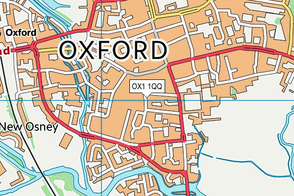 OX1 1QQ map - OS VectorMap District (Ordnance Survey) OX1 1QQ map - OS VectorMap District (Ordnance Survey)