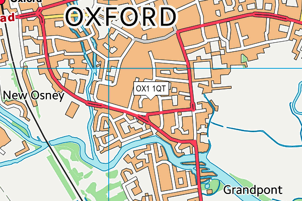OX1 1QT map - OS VectorMap District (Ordnance Survey) OX1 1QT map - OS VectorMap District (Ordnance Survey)