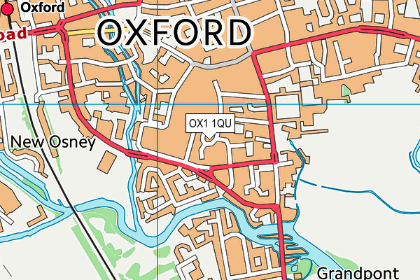 OX1 1QU map - OS VectorMap District (Ordnance Survey) OX1 1QU map - OS VectorMap District (Ordnance Survey)