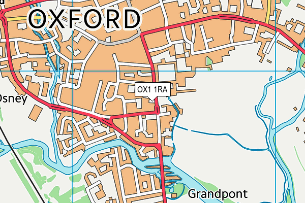 OX1 1RA map - OS VectorMap District (Ordnance Survey) OX1 1RA map - OS VectorMap District (Ordnance Survey)