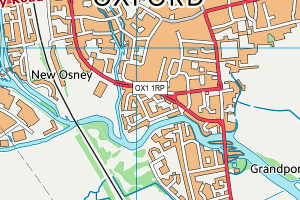 OX1 1RP map - OS VectorMap District (Ordnance Survey) OX1 1RP map - OS VectorMap District (Ordnance Survey)