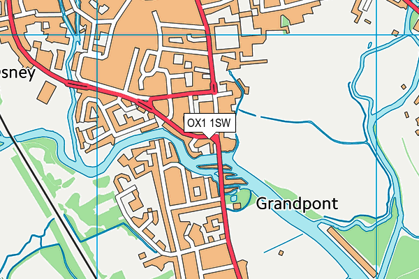 OX1 1SW map - OS VectorMap District (Ordnance Survey) OX1 1SW map - OS VectorMap District (Ordnance Survey)