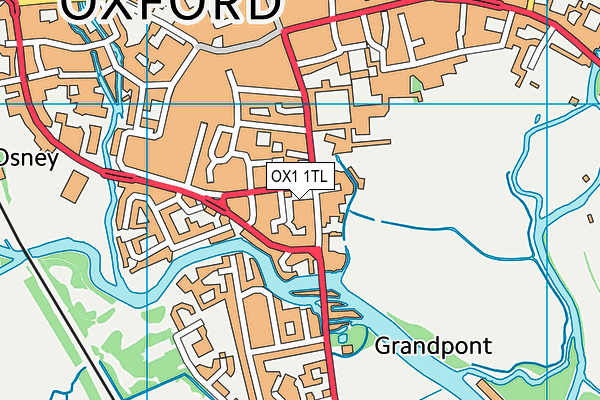 OX1 1TL map - OS VectorMap District (Ordnance Survey) OX1 1TL map - OS VectorMap District (Ordnance Survey)