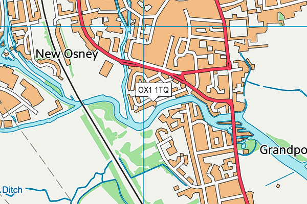 OX1 1TQ map - OS VectorMap District (Ordnance Survey) OX1 1TQ map - OS VectorMap District (Ordnance Survey)