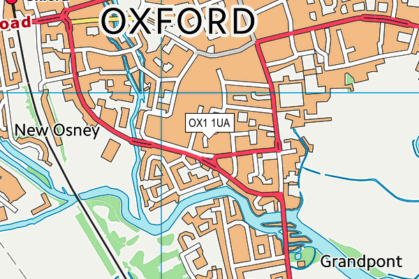 OX1 1UA map - OS VectorMap District (Ordnance Survey) OX1 1UA map - OS VectorMap District (Ordnance Survey)