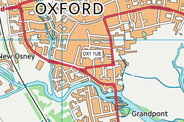 OX1 1UB map - OS VectorMap District (Ordnance Survey) OX1 1UB map - OS VectorMap District (Ordnance Survey)