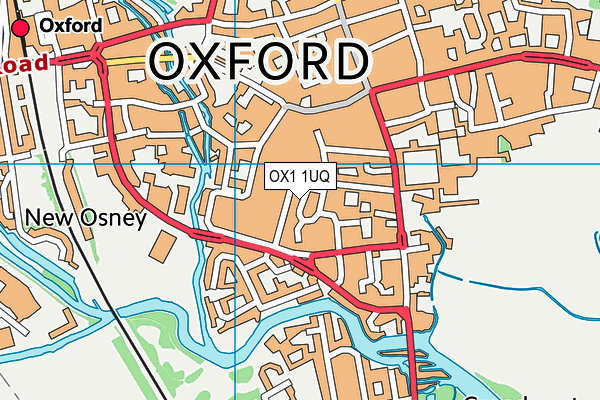 OX1 1UQ map - OS VectorMap District (Ordnance Survey) OX1 1UQ map - OS VectorMap District (Ordnance Survey)