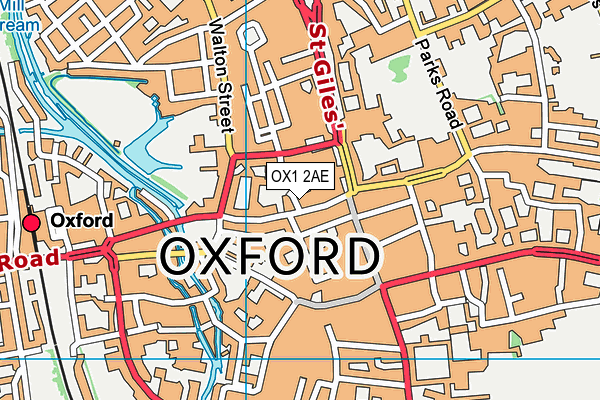 OX1 2AE map - OS VectorMap District (Ordnance Survey) OX1 2AE map - OS VectorMap District (Ordnance Survey)