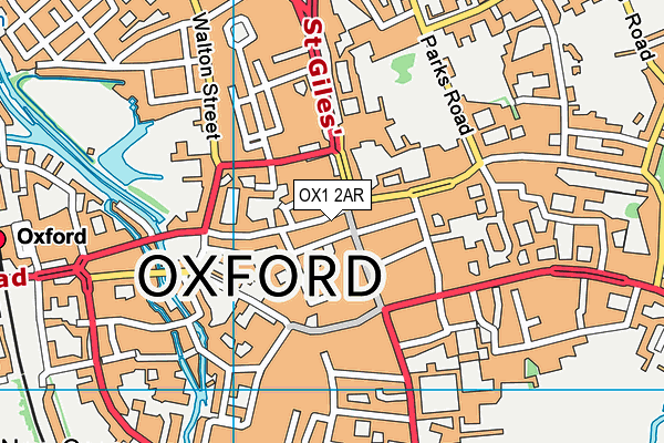OX1 2AR map - OS VectorMap District (Ordnance Survey) OX1 2AR map - OS VectorMap District (Ordnance Survey)