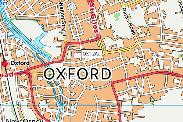 OX1 2AU map - OS VectorMap District (Ordnance Survey) OX1 2AU map - OS VectorMap District (Ordnance Survey)