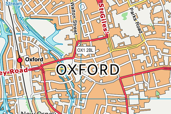 OX1 2BL map - OS VectorMap District (Ordnance Survey) OX1 2BL map - OS VectorMap District (Ordnance Survey)
