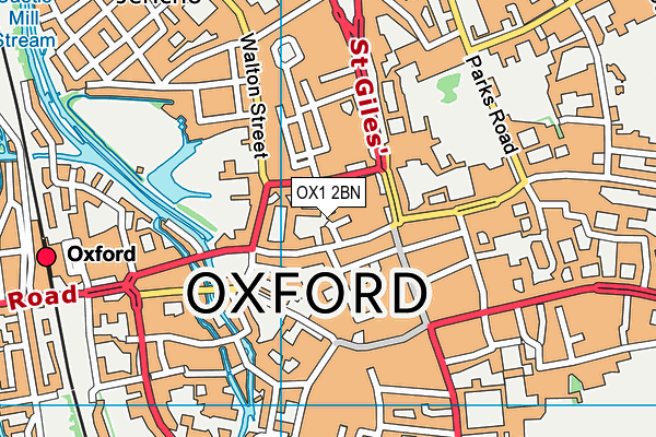 OX1 2BN map - OS VectorMap District (Ordnance Survey) OX1 2BN map - OS VectorMap District (Ordnance Survey)