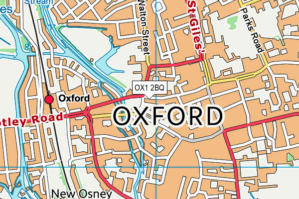 OX1 2BQ map - OS VectorMap District (Ordnance Survey) OX1 2BQ map - OS VectorMap District (Ordnance Survey)