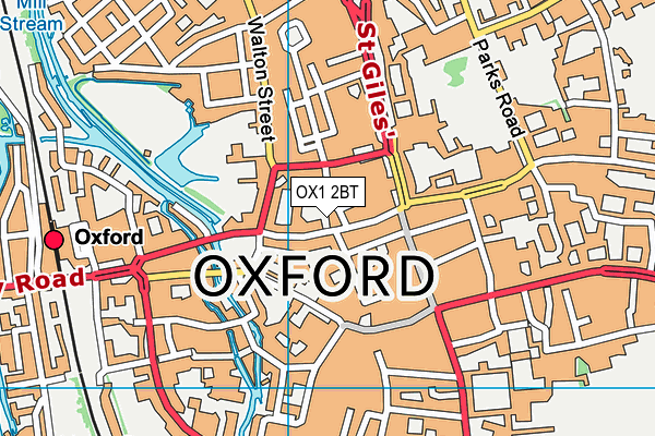OX1 2BT map - OS VectorMap District (Ordnance Survey) OX1 2BT map - OS VectorMap District (Ordnance Survey)