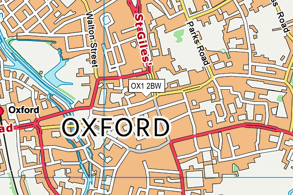 OX1 2BW map - OS VectorMap District (Ordnance Survey) OX1 2BW map - OS VectorMap District (Ordnance Survey)
