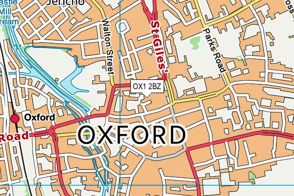 OX1 2BZ map - OS VectorMap District (Ordnance Survey) OX1 2BZ map - OS VectorMap District (Ordnance Survey)